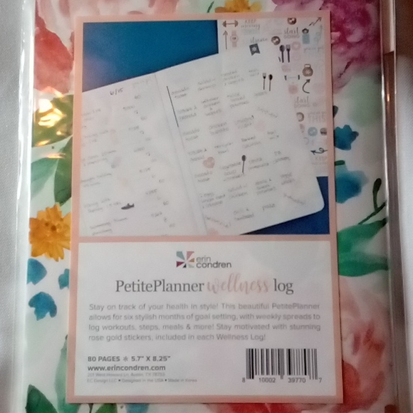 Erin Condren Wellness Log Petite Planner - Picture 2 of 2
